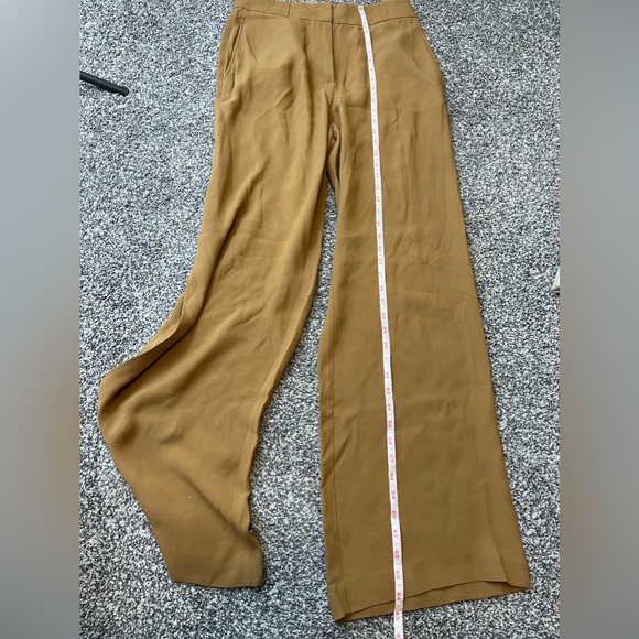 Massimo Dutti New Camel Viscose Wide Leg Flowy Dress Career Pants Lightweight 8 - Picture 9 of 10